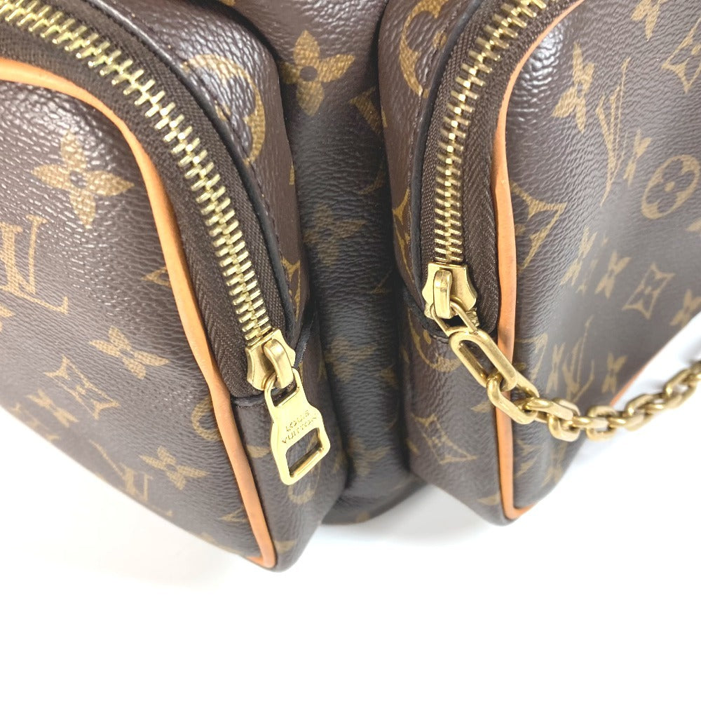 LOUIS VUITTON M44658 Monogram Trio Backpack, Virgil Abloh Chain Backpack, Monogram Canvas, Unisex, Brown