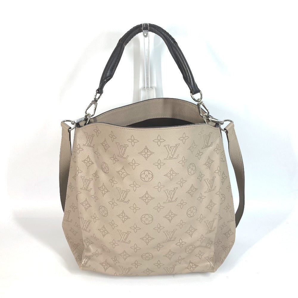 LOUIS VUITTON M50032 Monogram Mahina Babylon PM Tote Bag, 2-Way Shoulder Bag, Monogram Mahina Leather, Women's, Galle, Beige