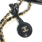 CHANEL ヴィンテージ キルティング マトラッセ Wチェーンバッグ カバン トートバッグ ショルダーバッグ エナメル レディース ブラック