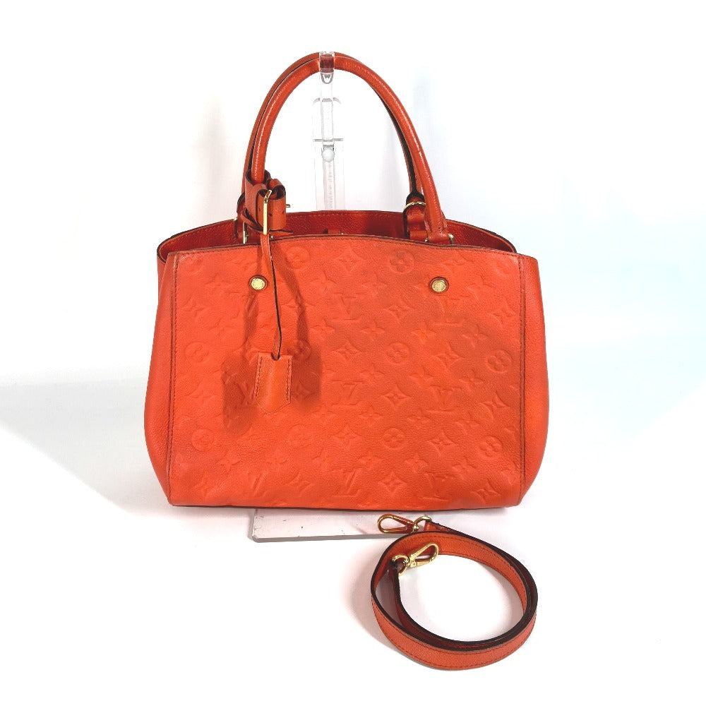 LOUIS VUITTON M50093 Monogram Empreinte Montaigne BB Tote Bag, 2-Way Bag, Shoulder Bag, Crossbody Bag, Handbag, Monogram Empreinte Leather, Women's, Apricot Orange