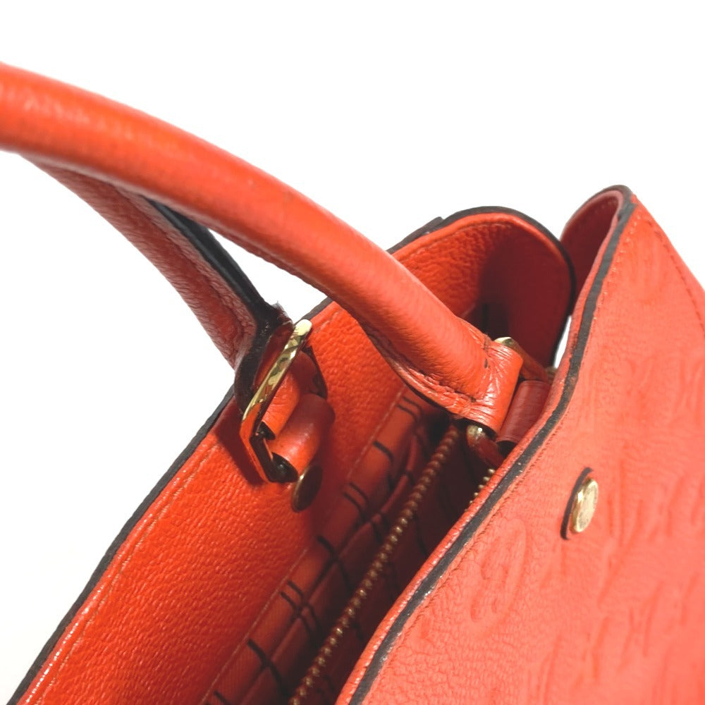 LOUIS VUITTON M50093 Monogram Empreinte Montaigne BB Tote Bag, 2-Way Bag, Shoulder Bag, Crossbody Bag, Handbag, Monogram Empreinte Leather, Women's, Apricot Orange