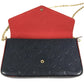 LOUIS VUITTON M64099 モノグラムアンプラント ポシェット・フェリシー チェーン カバン 肩掛け 斜め掛け 長財布 チェーンウォレット ショルダーバッグ モノグラムアンプラントレザー レディース ネイビー
