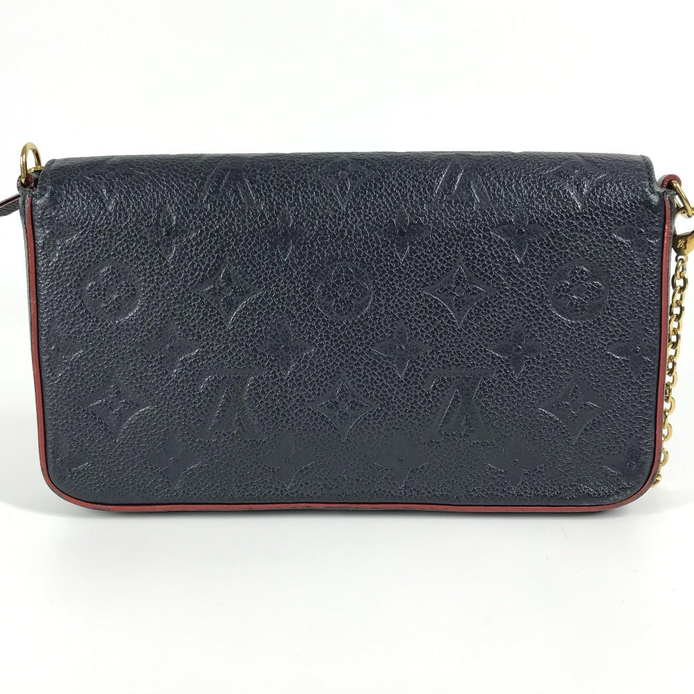 LOUIS VUITTON M64099 モノグラムアンプラント ポシェット・フェリシー チェーン カバン 肩掛け 斜め掛け 長財布 チェーンウォレット ショルダーバッグ モノグラムアンプラントレザー レディース ネイビー