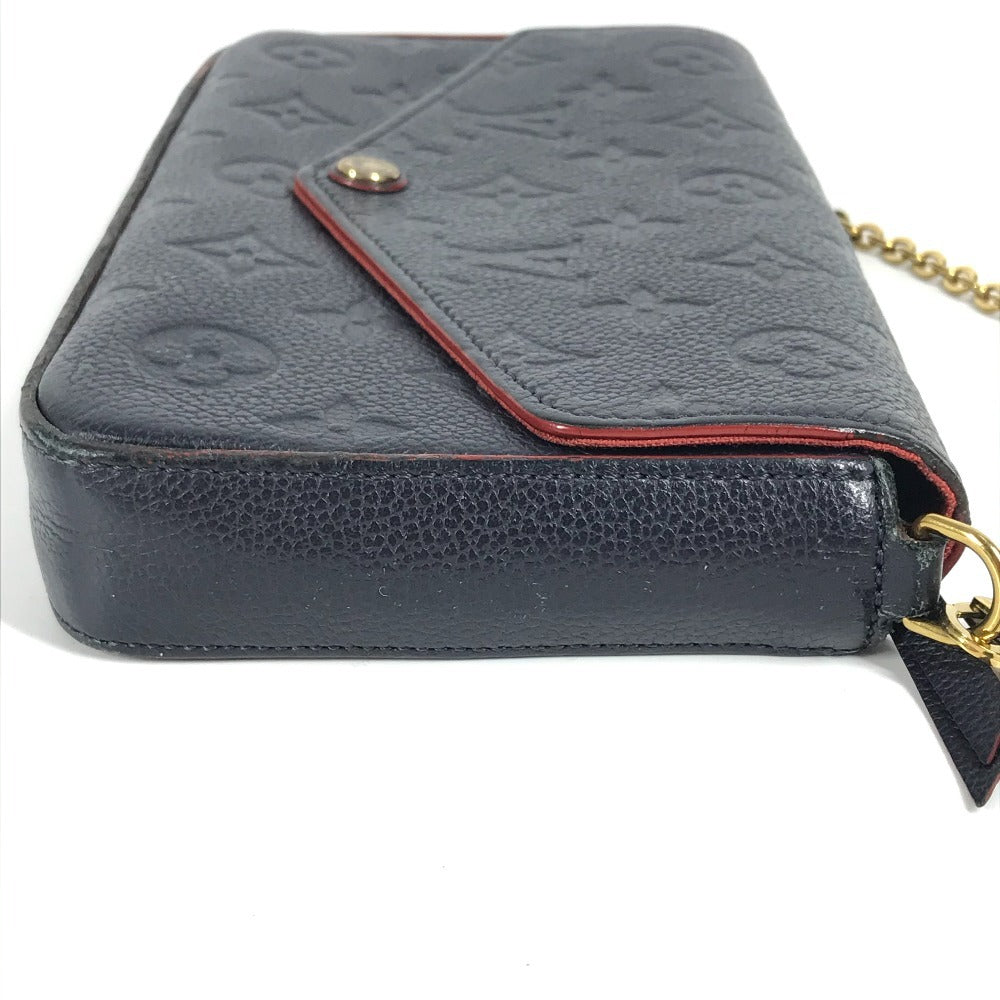 LOUIS VUITTON M64099 モノグラムアンプラント ポシェット・フェリシー チェーン カバン 肩掛け 斜め掛け 長財布 チェーンウォレット ショルダーバッグ モノグラムアンプラントレザー レディース ネイビー