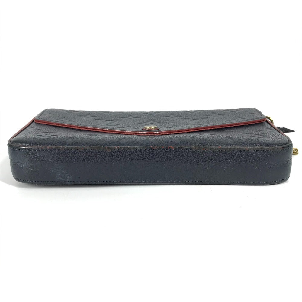 LOUIS VUITTON M64099 モノグラムアンプラント ポシェット・フェリシー チェーン カバン 肩掛け 斜め掛け 長財布 チェーンウォレット ショルダーバッグ モノグラムアンプラントレザー レディース ネイビー