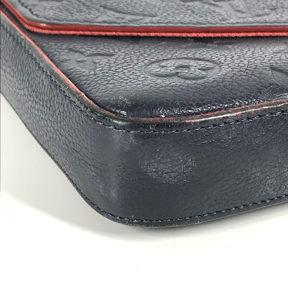 LOUIS VUITTON M64099 モノグラムアンプラント ポシェット・フェリシー チェーン カバン 肩掛け 斜め掛け 長財布 チェーンウォレット ショルダーバッグ モノグラムアンプラントレザー レディース ネイビー