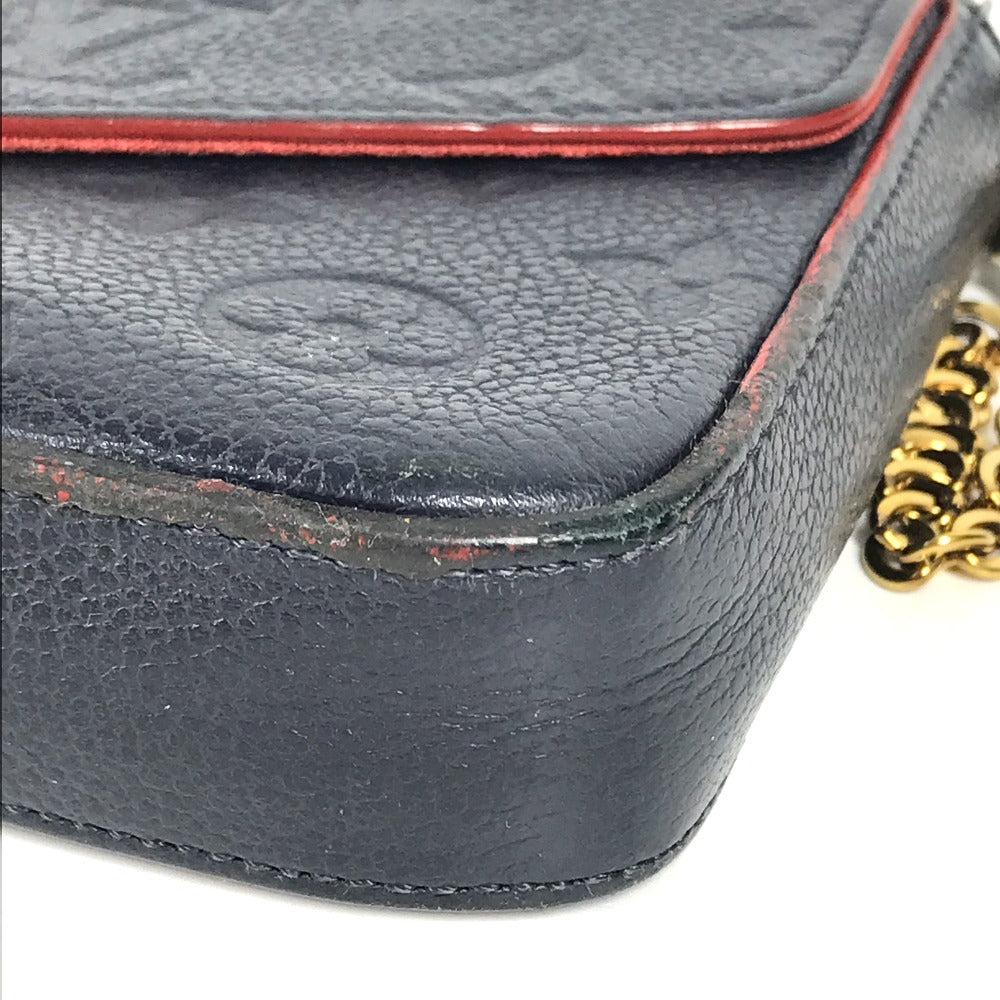 LOUIS VUITTON M64099 モノグラムアンプラント ポシェット・フェリシー チェーン カバン 肩掛け 斜め掛け 長財布 チェーンウォレット ショルダーバッグ モノグラムアンプラントレザー レディース ネイビー