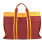 HERMES フレンチフェスティバル ハワイ 2002 バイカラー フールトゥMM フールトゥ MM カバン トートバッグ ハンドバッグ コットン レディース オレンジ