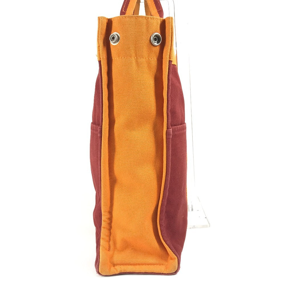 HERMES フレンチフェスティバル ハワイ 2002 バイカラー フールトゥMM フールトゥ MM カバン トートバッグ ハンドバッグ コットン レディース オレンジ