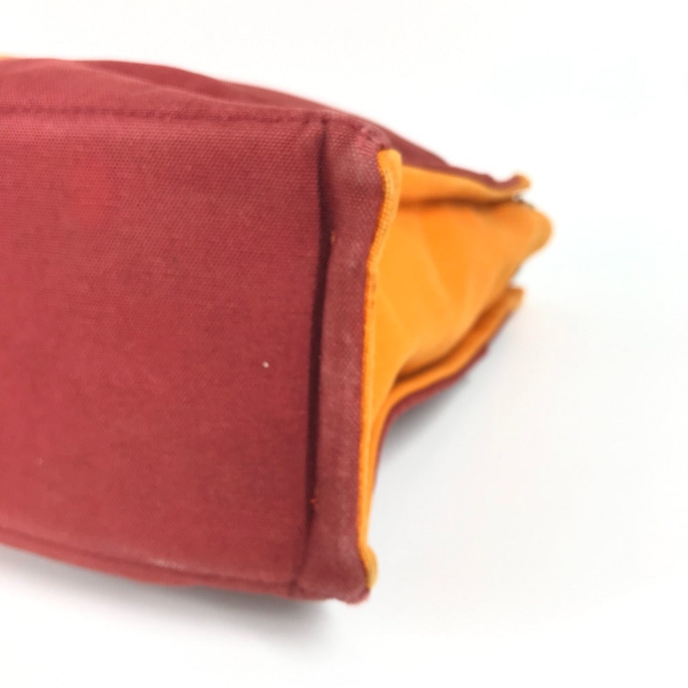 HERMES フレンチフェスティバル ハワイ 2002 バイカラー フールトゥMM フールトゥ MM カバン トートバッグ ハンドバッグ コットン レディース オレンジ