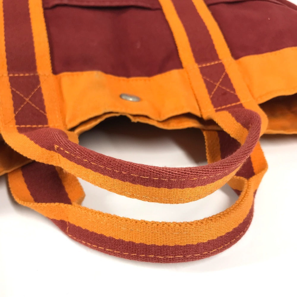 HERMES フレンチフェスティバル ハワイ 2002 バイカラー フールトゥMM フールトゥ MM カバン トートバッグ ハンドバッグ コットン レディース オレンジ