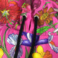 GUCCI 555181 Flora Floral Print Hoodie, Nylon Poncho, Pink, Women's