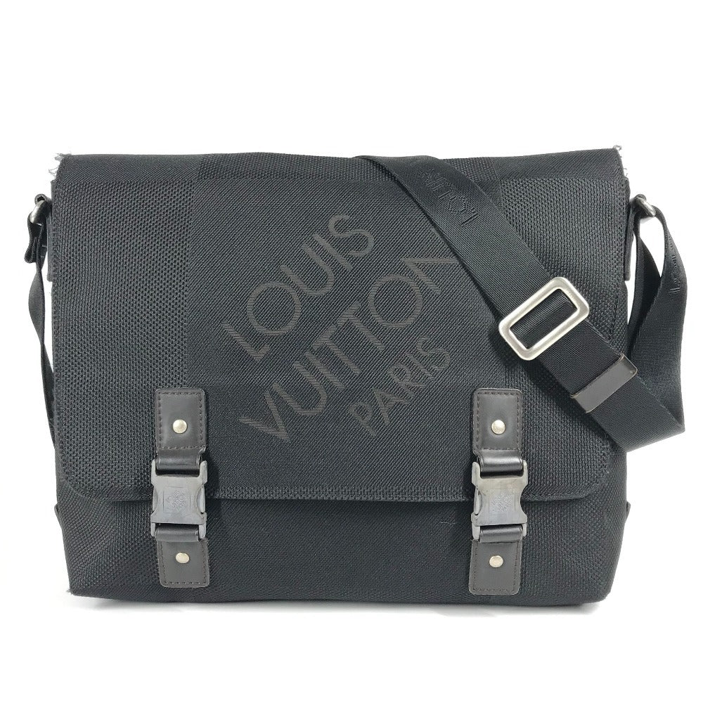 LOUIS VUITTON M93079 ダミエジェアン ルー フラップ カバン メッセンジャーバッグ 斜め掛け ショルダーバッグ ダミエジェアンキャンバス メンズ ブラック
