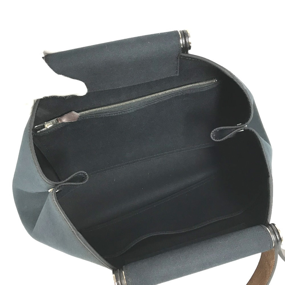 HERMES カバックエランPM カバックエラン PM ショルダーバッグ カバン 肩掛け トートバッグ レザー/キャンバス レディース ダークネイビー