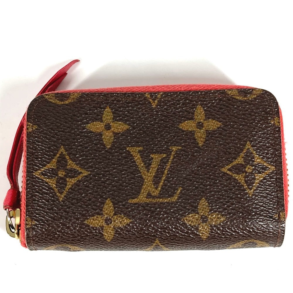 LOUIS VUITTON M61540 Monogram Multicart Business Card Case, Pass Case, Coin Purse, Round Zipper Card Case, Monogram Canvas, Unisex, Poppy Petal, Brown