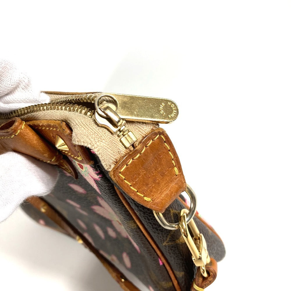 LOUIS VUITTON M92006 モノグラムチェリーブロッサム 村上隆 ポシェットアクセソワール ミニハンドバッグ ショルダーバッグ アクセサリーポーチ カバン ハンドバッグ モノグラムチェリーブロッサムキャンバス レディース ブラウン