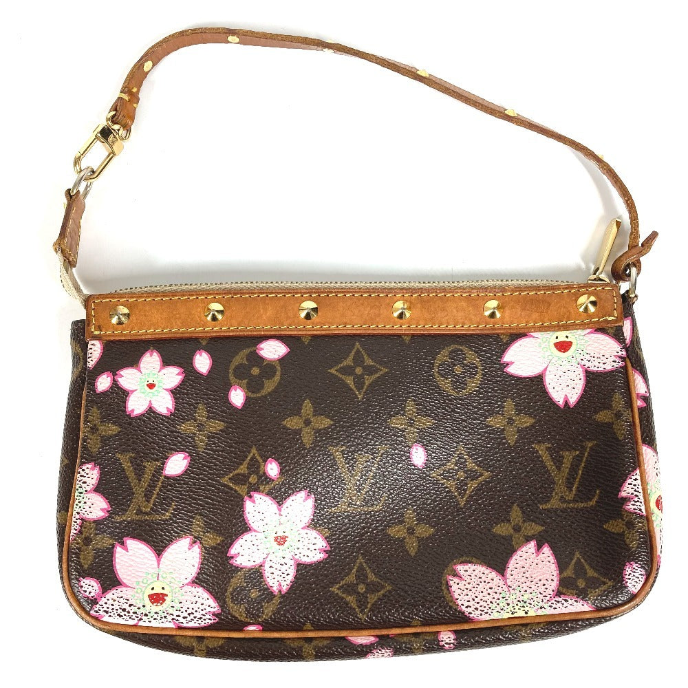 LOUIS VUITTON M92006 モノグラムチェリーブロッサム 村上隆 ポシェットアクセソワール ミニハンドバッグ ショルダーバッグ アクセサリーポーチ カバン ハンドバッグ モノグラムチェリーブロッサムキャンバス レディース ブラウン