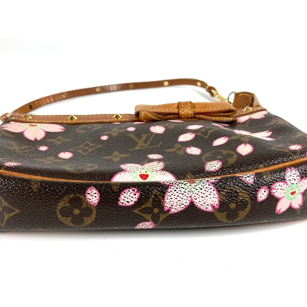LOUIS VUITTON M92006 モノグラムチェリーブロッサム 村上隆 ポシェットアクセソワール ミニハンドバッグ ショルダーバッグ アクセサリーポーチ カバン ハンドバッグ モノグラムチェリーブロッサムキャンバス レディース ブラウン
