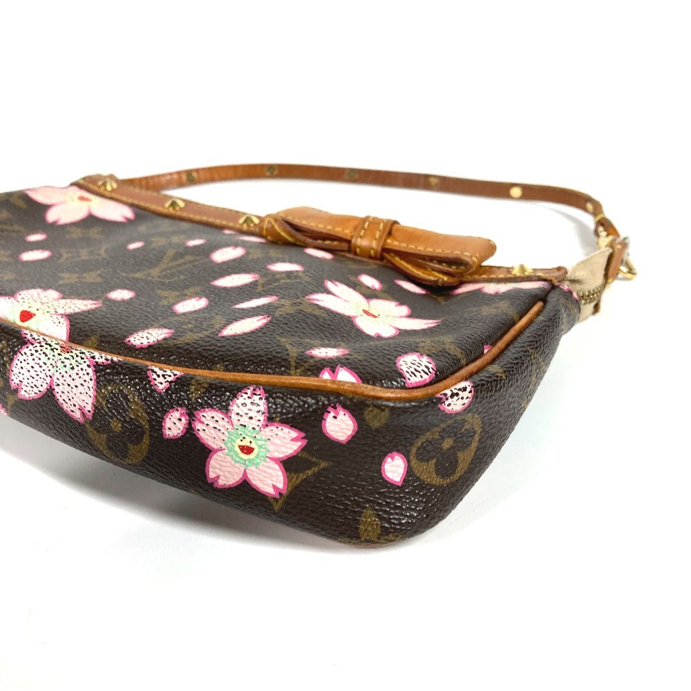 LOUIS VUITTON M92006 モノグラムチェリーブロッサム 村上隆 ポシェットアクセソワール ミニハンドバッグ ショルダーバッグ アクセサリーポーチ カバン ハンドバッグ モノグラムチェリーブロッサムキャンバス レディース ブラウン