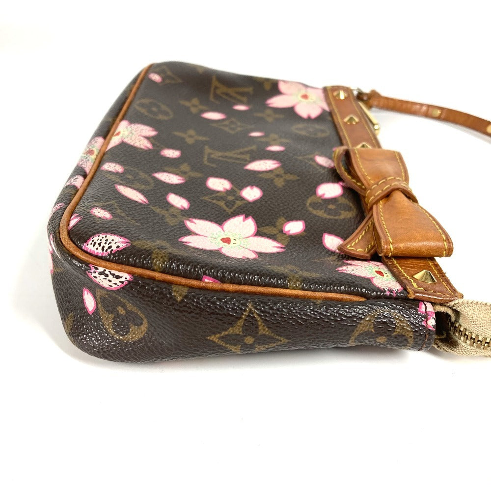 LOUIS VUITTON M92006 モノグラムチェリーブロッサム 村上隆 ポシェットアクセソワール ミニハンドバッグ ショルダーバッグ アクセサリーポーチ カバン ハンドバッグ モノグラムチェリーブロッサムキャンバス レディース ブラウン