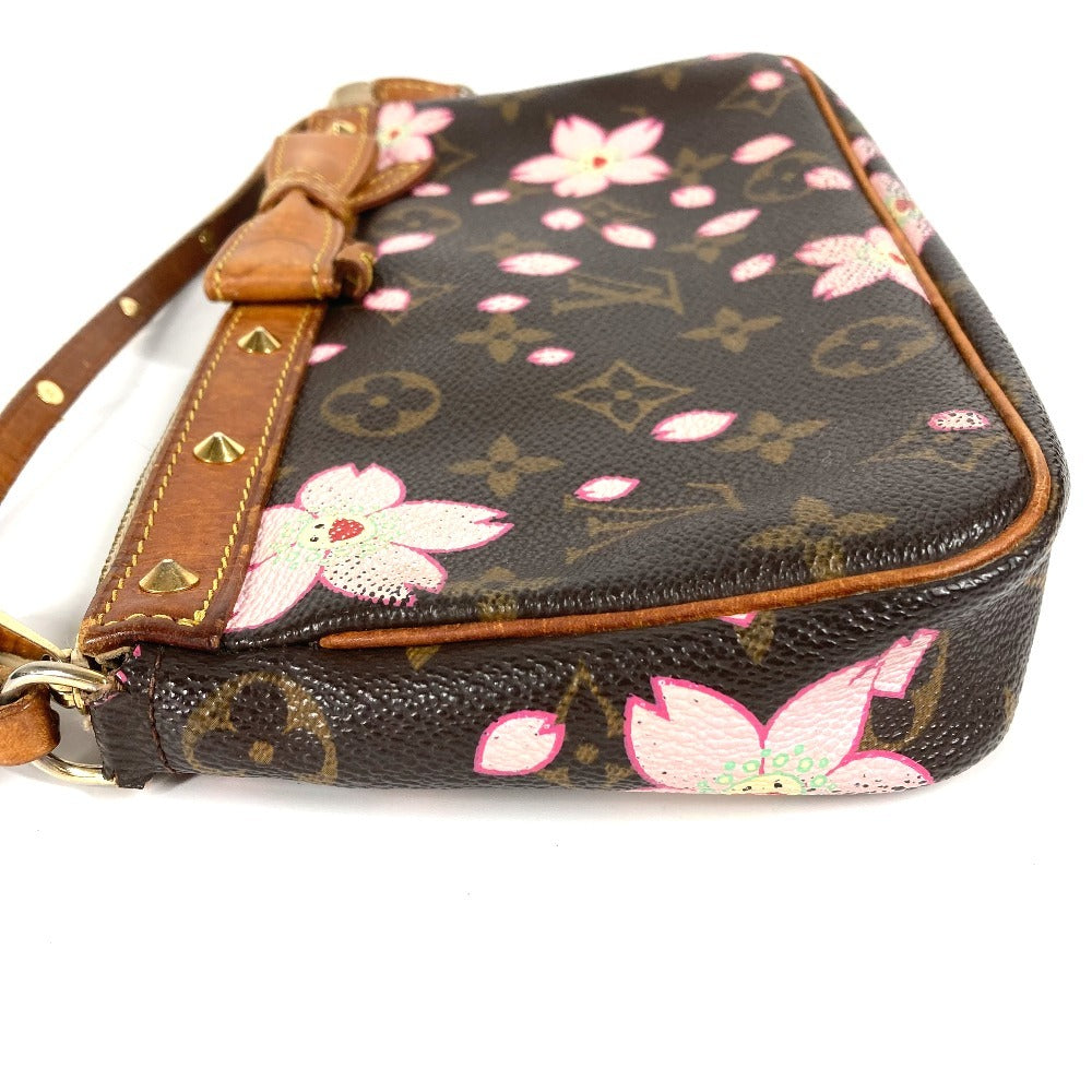 LOUIS VUITTON M92006 モノグラムチェリーブロッサム 村上隆 ポシェットアクセソワール ミニハンドバッグ ショルダーバッグ アクセサリーポーチ カバン ハンドバッグ モノグラムチェリーブロッサムキャンバス レディース ブラウン