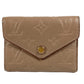 LOUIS VUITTON M63529 Monogram Empreinte Portefeuille Victorine Compact Wallet, Tri-fold Wallet, Monogram Empreinte Leather, Unisex, Vison Beige