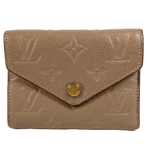 LOUIS VUITTON M63529 モノグラムアンプラント ポルトフォイユヴィクトリーヌ コンパクトウォレット 3つ折り財布 モノグラムアンプラントレザー ユニセックス ヴィゾン ベージュ