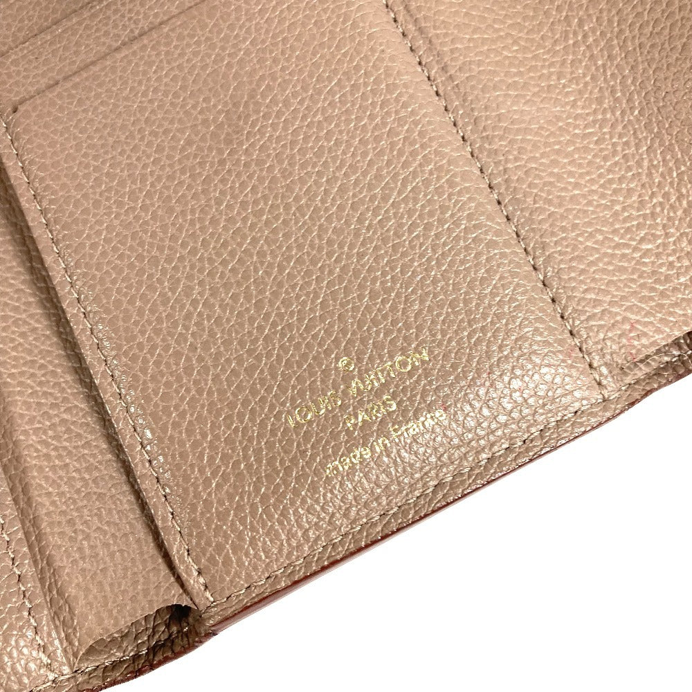 LOUIS VUITTON M63529 Monogram Empreinte Portefeuille Victorine Compact Wallet, Tri-fold Wallet, Monogram Empreinte Leather, Unisex, Vison Beige