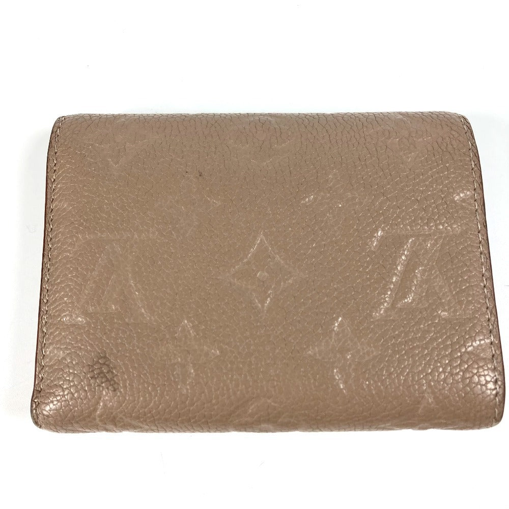 LOUIS VUITTON M63529 Monogram Empreinte Portefeuille Victorine Compact Wallet, Tri-fold Wallet, Monogram Empreinte Leather, Unisex, Vison Beige