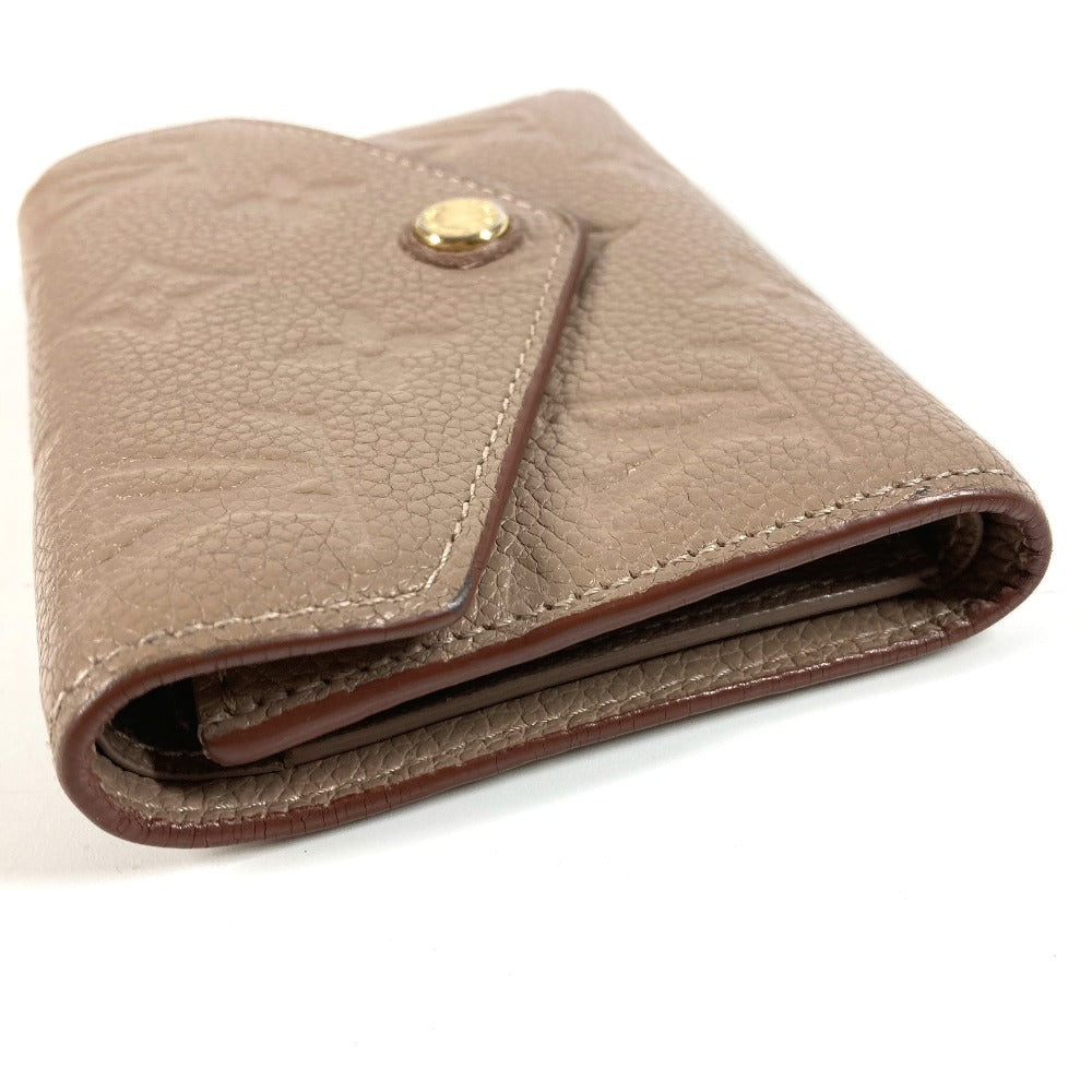 LOUIS VUITTON M63529 Monogram Empreinte Portefeuille Victorine Compact Wallet, Tri-fold Wallet, Monogram Empreinte Leather, Unisex, Vison Beige