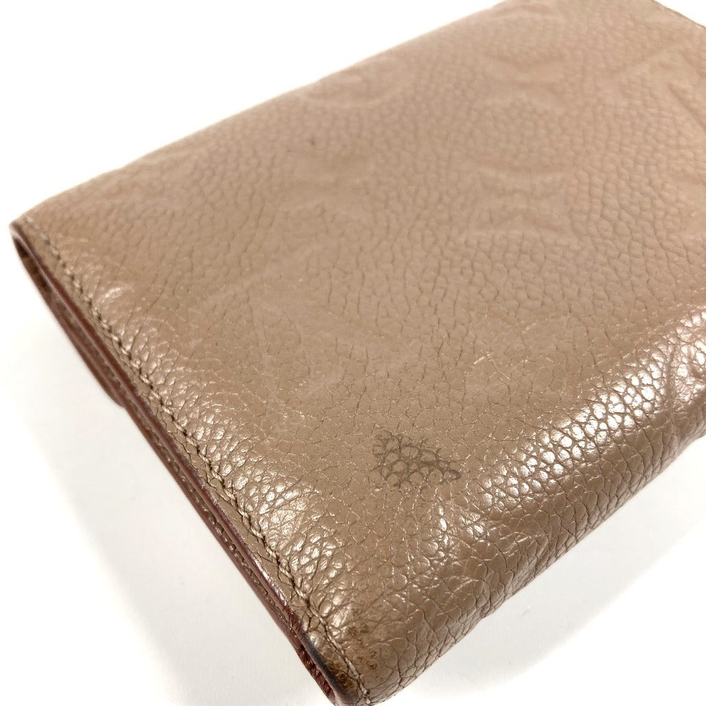 LOUIS VUITTON M63529 Monogram Empreinte Portefeuille Victorine Compact Wallet, Tri-fold Wallet, Monogram Empreinte Leather, Unisex, Vison Beige