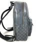 LOUIS VUITTON N41473 Damier Graphite Josh Backpack, Unisex, Damier Graphite Canvas, Black