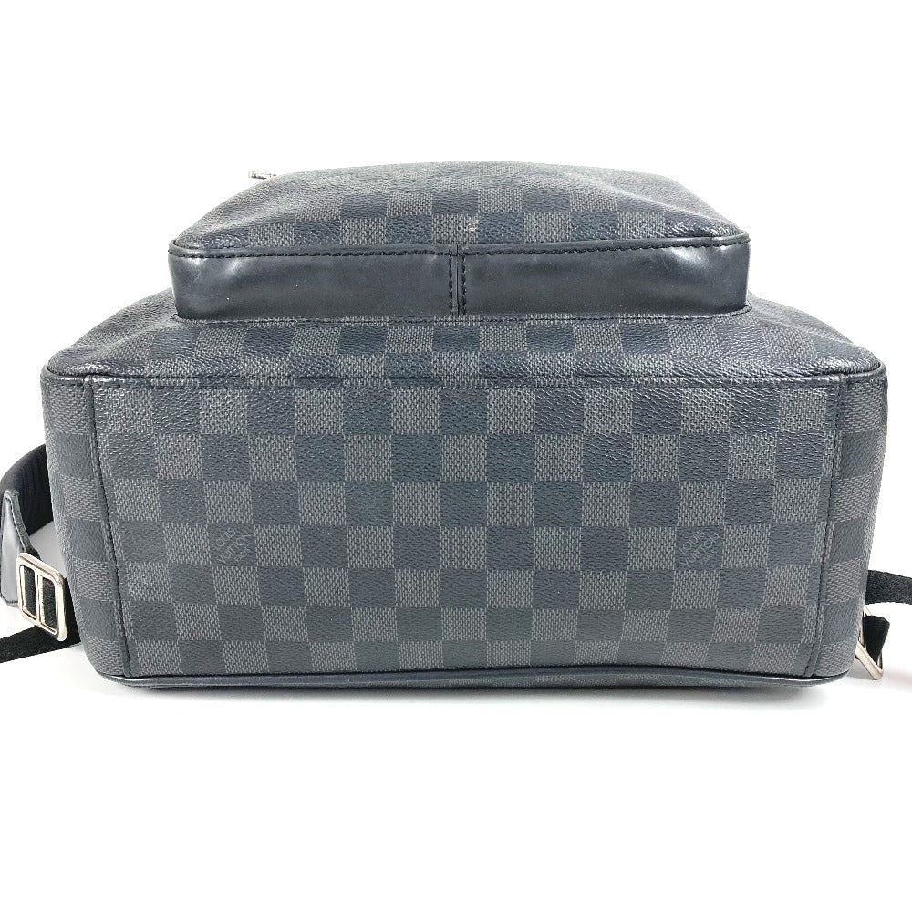 LOUIS VUITTON N41473 Damier Graphite Josh Backpack, Unisex, Damier Graphite Canvas, Black