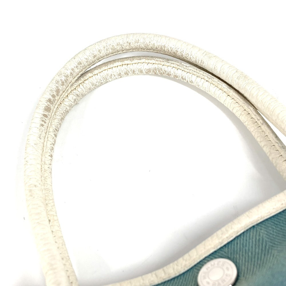 HERMES ガーデンパーティー TPM ガーデンパーティTPM カバン ハンドバッグ トートバッグ トワルオフィシェ/レザー レディース ブルー