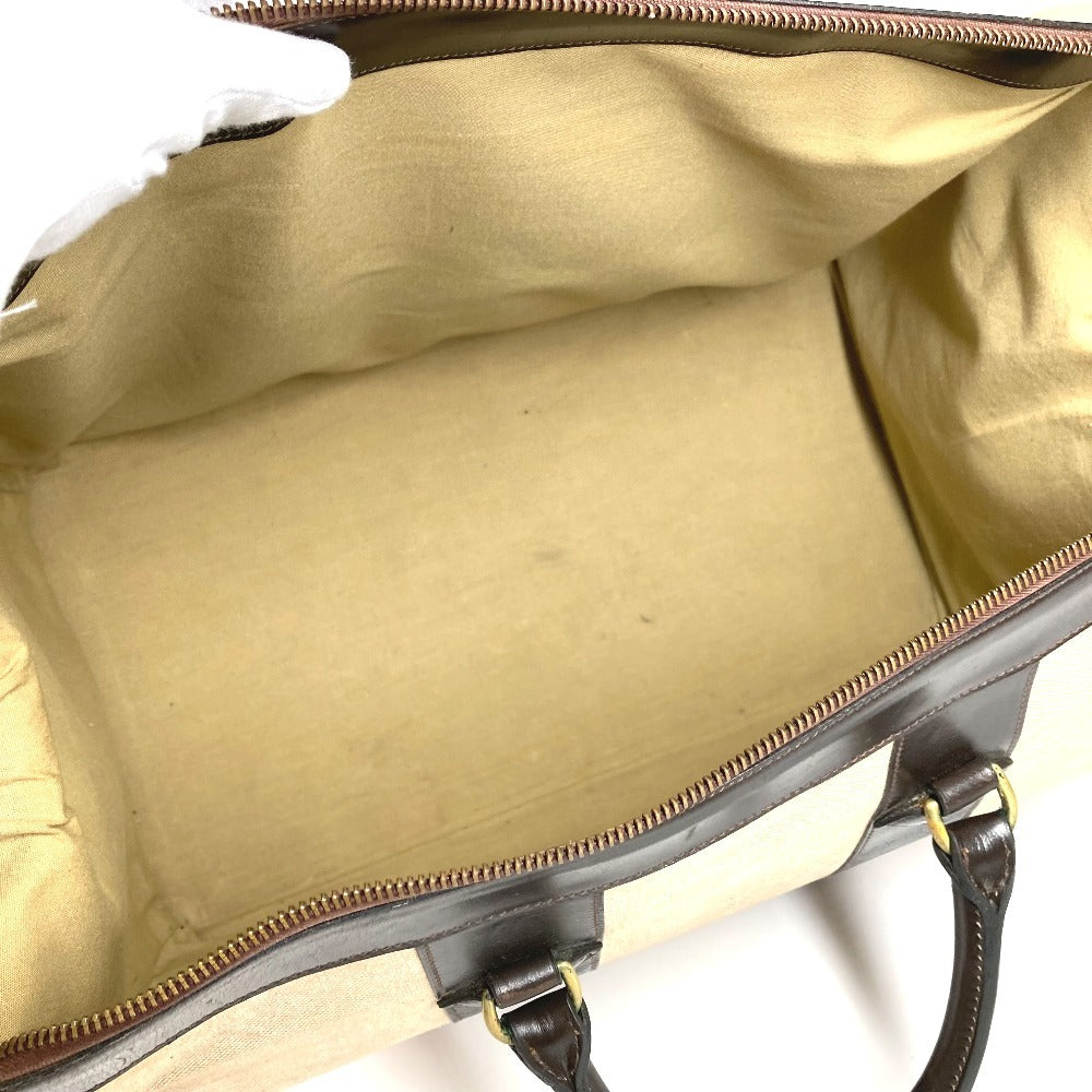 HERMES ヴィンテージ カバン トラベルバッグ 旅行バッグ ボストンバッグ レザー/キャンバス ユニセックス ベージュ