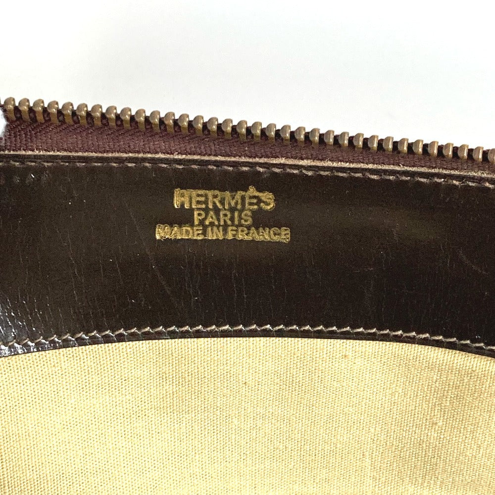 HERMES ヴィンテージ カバン トラベルバッグ 旅行バッグ ボストンバッグ レザー/キャンバス ユニセックス ベージュ