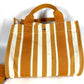 HERMES Cannes PM Tote Bag with Border Pouch, Cotton, Yellow, for Women