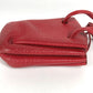 HERMES Vespa Pouch, Mini Drawstring Bag, Leather, Women's, Red