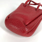 HERMES Vespa Pouch, Mini Drawstring Bag, Leather, Women's, Red