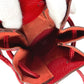 HERMES Vespa Pouch, Mini Drawstring Bag, Leather, Women's, Red