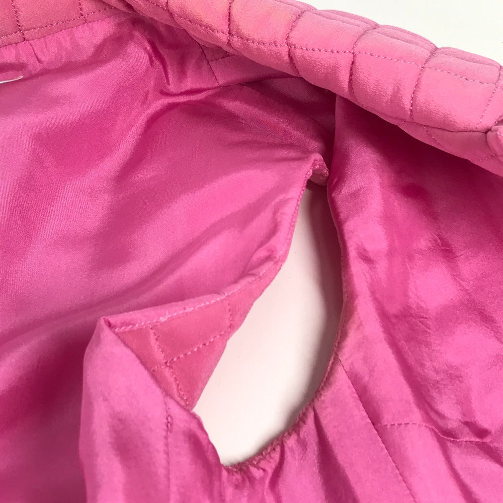CHANEL P15739 00S CC Coco Mark Quilted Sleeveless Top/Vest, Silk, Pink, Women's