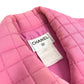 CHANEL P15739 00S CC Coco Mark Quilted Sleeveless Top/Vest, Silk, Pink, Women's