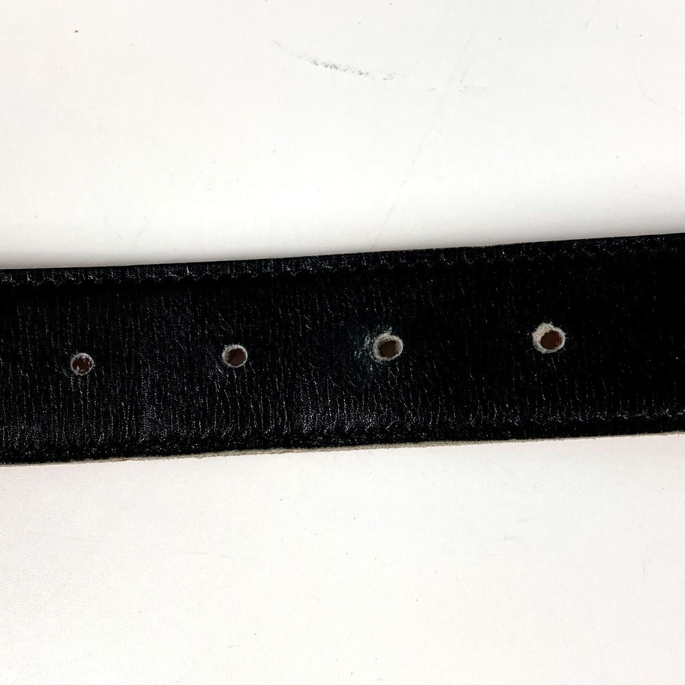 HERMES Double H Logo Buckle Belt for Bottoms, Leather, Unisex, Orange