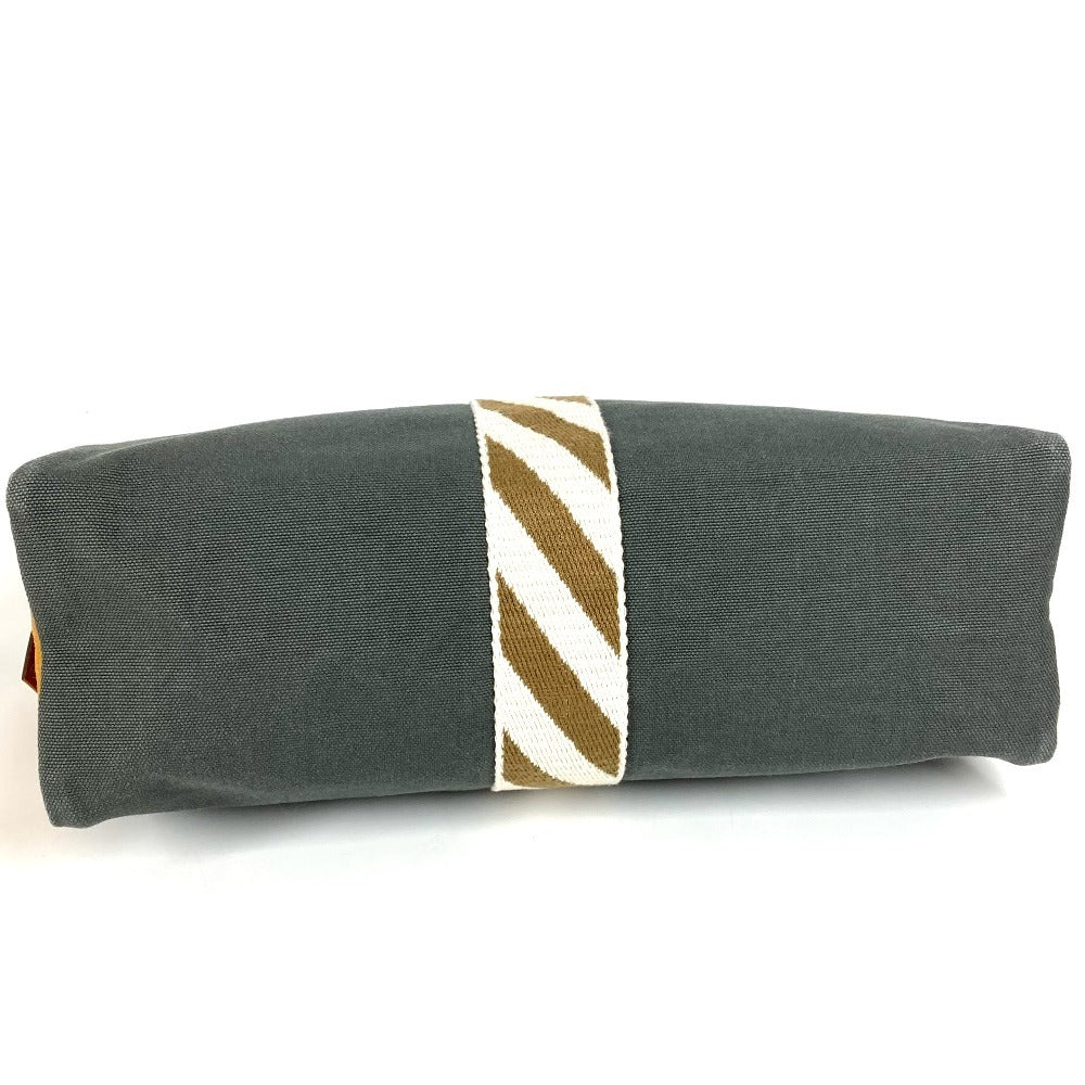 HERMES H logo Jimetu GM Jimetu GM bag, pouch, second bag, makeup pouch, multi-purpose pouch, clutch bag, cotton, unisex, gray