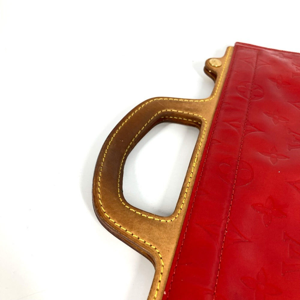 LOUIS VUITTON M91078 モノグラムヴェルニ スタントン カバン 縦型 ハンドバッグ モノグラムヴェルニ レディース レッド