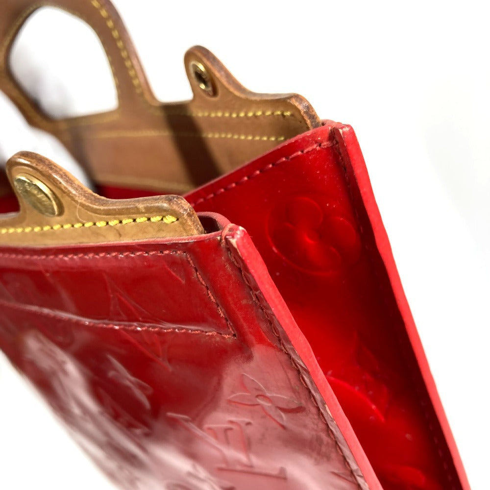 LOUIS VUITTON M91078 モノグラムヴェルニ スタントン カバン 縦型 ハンドバッグ モノグラムヴェルニ レディース レッド