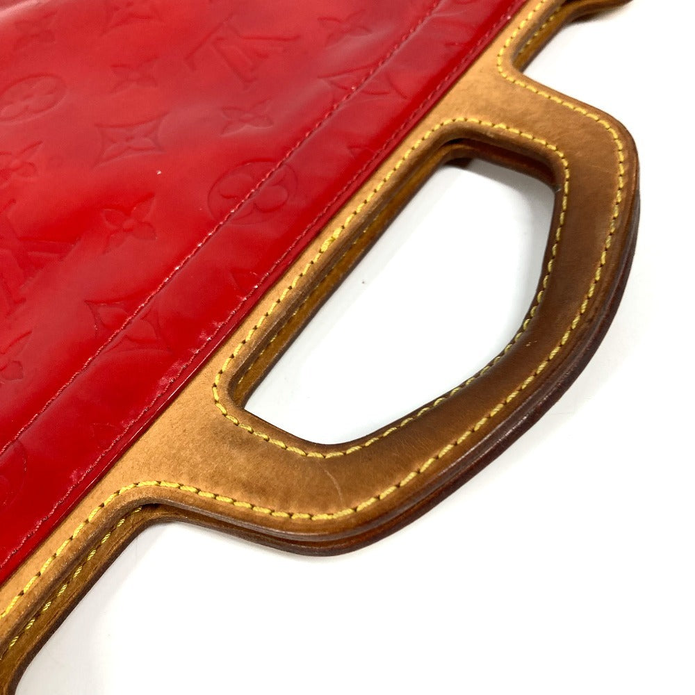 LOUIS VUITTON M91078 モノグラムヴェルニ スタントン カバン 縦型 ハンドバッグ モノグラムヴェルニ レディース レッド