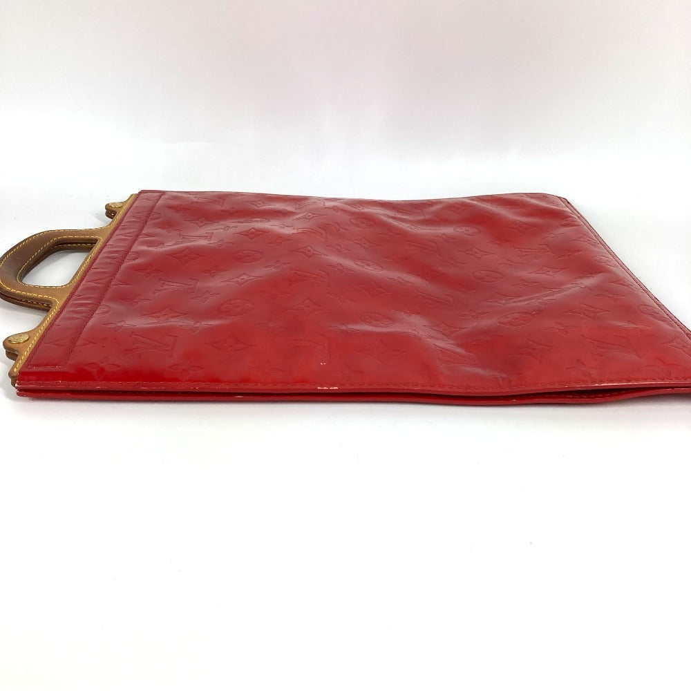 LOUIS VUITTON M91078 モノグラムヴェルニ スタントン カバン 縦型 ハンドバッグ モノグラムヴェルニ レディース レッド