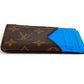 LOUIS VUITTON M12382 Monogram Porte Carte Romy Wallet, Coin Purse, Card Case, Monogram Canvas, Unisex, Blue