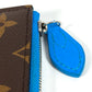 LOUIS VUITTON M12382 Monogram Porte Carte Romy Wallet, Coin Purse, Card Case, Monogram Canvas, Unisex, Blue